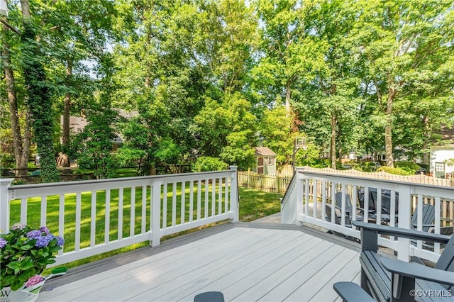 11905 Glen Gary Ct, Henrico, VA 23233 - wooden deck with view of wooded area