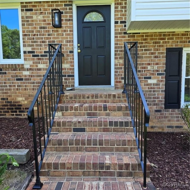 14300 Rosebud Rd, Chesterfield, VA 23838 - doorway to property with brick siding
