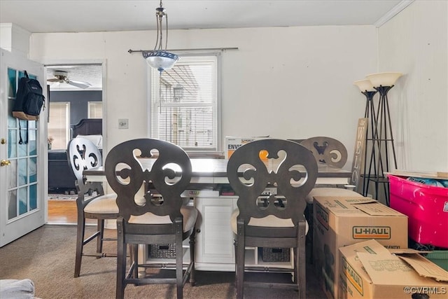2560 Pin Oak Ct, Colonial Heights, VA 23834 - dining space featuring a ceiling fan