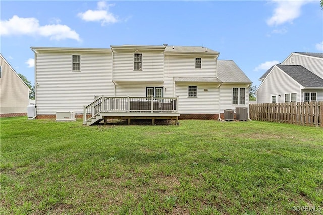 15619 Winding Ash Dr, Chesterfield, VA 23832 - rear view of property with a wooden deck and crawl space
