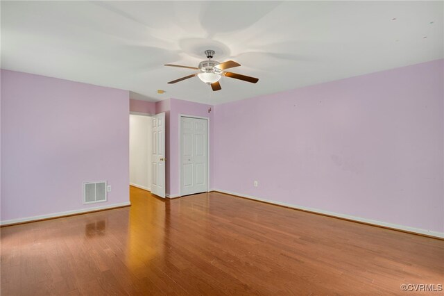 419 Carter Ln, Louisa, VA 23093 - unfurnished room with ceiling fan and wood finished floors