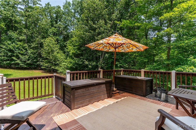 419 Carter Ln, Louisa, VA 23093 - wooden terrace featuring a yard
