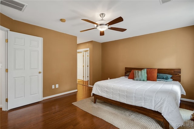 419 Carter Ln, Louisa, VA 23093 - bedroom with wood finished floors and a ceiling fan