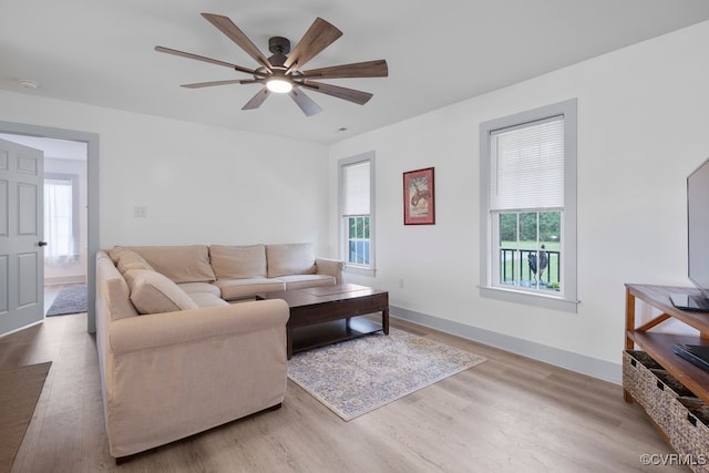 9530 Dabneys Mill Rd, Manquin, VA 23106 - living room featuring ceiling fan and wood finished floors