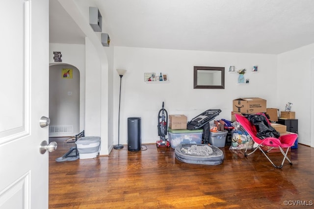 4825 Stanley Dr, North Chesterfield, VA 23234 - miscellaneous room featuring arched walkways and wood finished floors