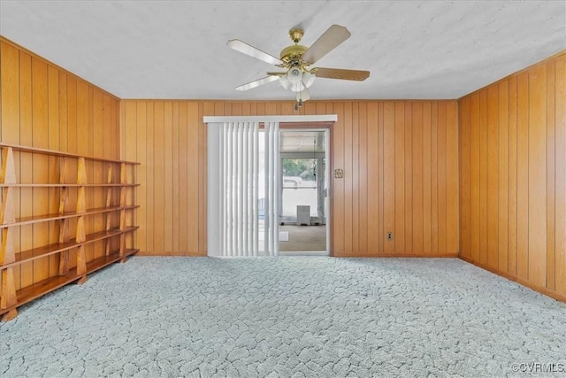 708 Compton Rd, Colonial Heights, VA 23834 - carpeted spare room featuring ceiling fan and wooden walls