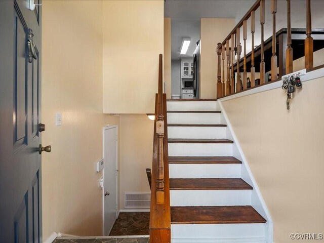 8507 Spruce Pine Dr, North Chesterfield, VA 23235 - stairs with baseboards