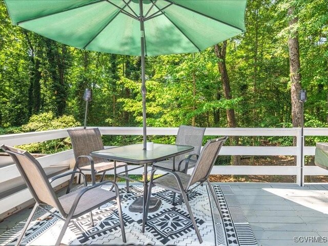 8507 Spruce Pine Dr, North Chesterfield, VA 23235 - deck with outdoor dining space