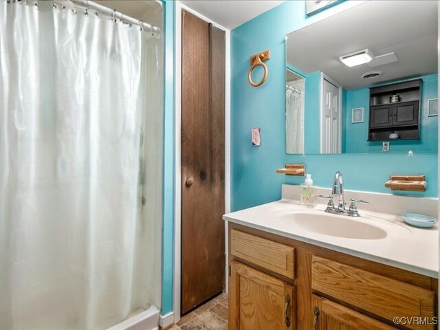 8507 Spruce Pine Dr, North Chesterfield, VA 23235 - full bathroom with vanity and a shower with curtain