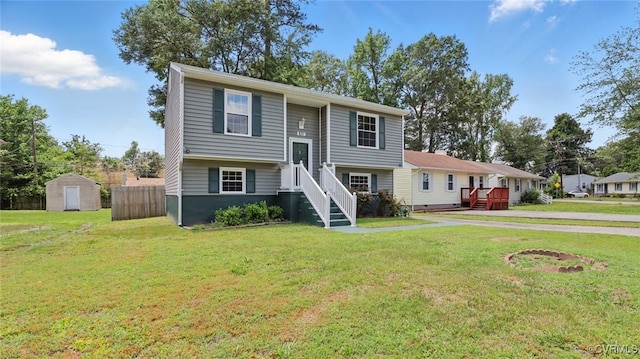 831 Winnetka Ave, Henrico, VA 23227 - split foyer home with a wooden deck