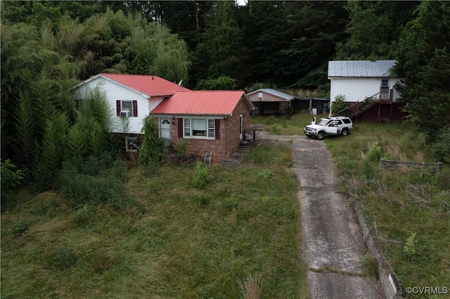 549 Ararat Hwy, Patrick Springs, VA 24053 - view from above of property featuring a heavily wooded area