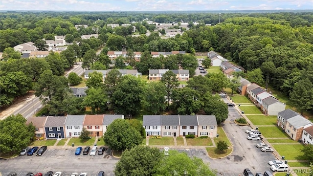 410 Airycrest Dr, Highland Springs, VA 23075 - aerial perspective of suburban area featuring a forest