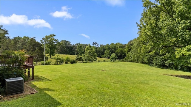 201 School Rd, Dillwyn, VA 23936 - view of green lawn with a deck