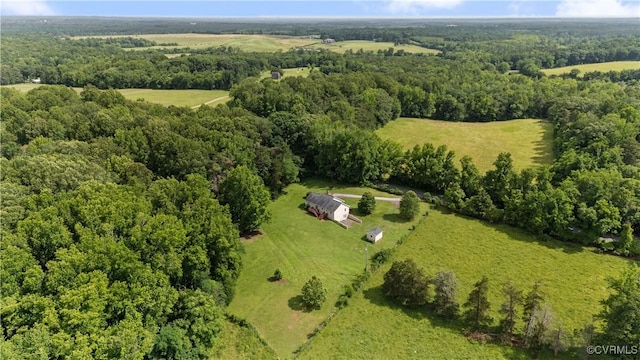 201 School Rd, Dillwyn, VA 23936 - aerial overview of property's location featuring a heavily wooded area