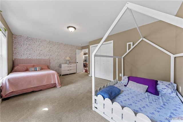 201 School Rd, Dillwyn, VA 23936 - bedroom featuring wallpapered walls and carpet floors