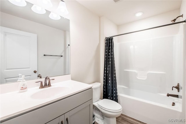 12325 Petrel Xing Unit 7, Midlothian, VA 23112 - bathroom with vanity, shower / tub combo, and wood finished floors