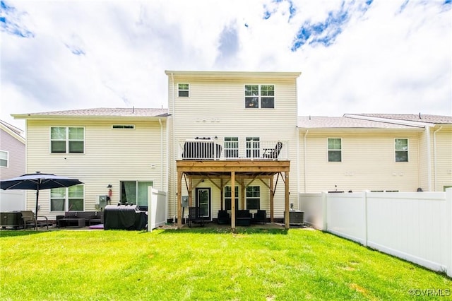 12325 Petrel Xing Unit 7, Midlothian, VA 23112 - back of property with outdoor lounge area, a patio area, and a wooden deck