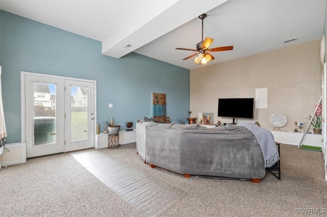 1408 Windrow Ct, Henrico, VA 23223 - living area with carpet floors and ceiling fan