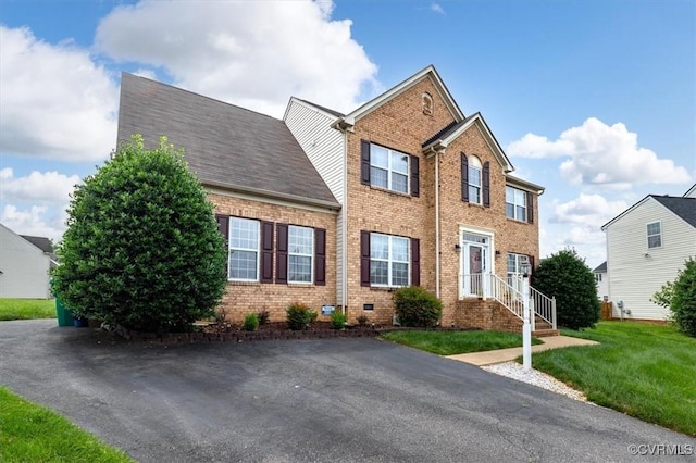 1408 Windrow Ct, Henrico, VA 23223 - view of front of property featuring brick siding and a front yard