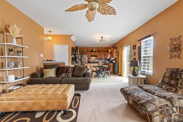 1408 Windrow Ct, Henrico, VA 23223 - living area featuring ceiling fan and light colored carpet