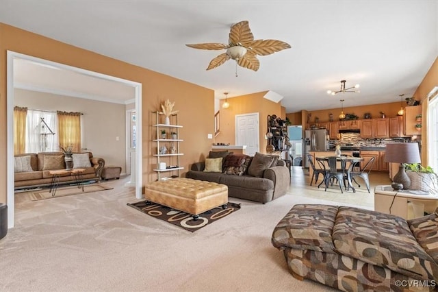 1408 Windrow Ct, Henrico, VA 23223 - living room with plenty of natural light, light colored carpet, and a ceiling fan