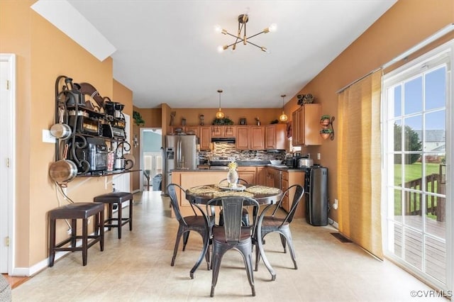 1408 Windrow Ct, Henrico, VA 23223 - dining space with a chandelier