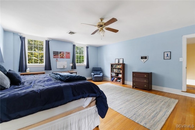 2740 Rettig Rd, Richmond, VA 23225 - bedroom featuring wood finished floors, ceiling fan, and a baseboard radiator
