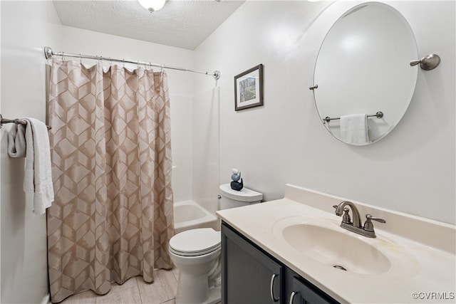 3826 Minitree Glen Dr, Providence Forge, VA 23140 - full bath featuring a textured ceiling, shower / bathtub combination with curtain, vanity, and tile patterned floors