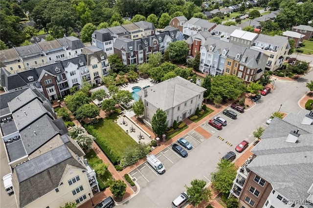 1231 Byrd Ave Unit 2C, Henrico, VA 23226 - aerial perspective of suburban area featuring a pool