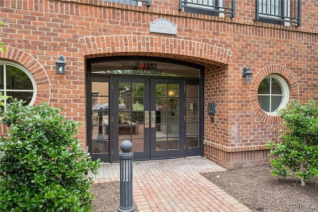 1231 Byrd Ave Unit 2C, Henrico, VA 23226 - property entrance with french doors and brick siding