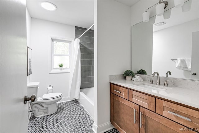 7654 Cherokee Rd, Richmond, VA 23225 - full bathroom featuring vanity and shower / bath combo with shower curtain