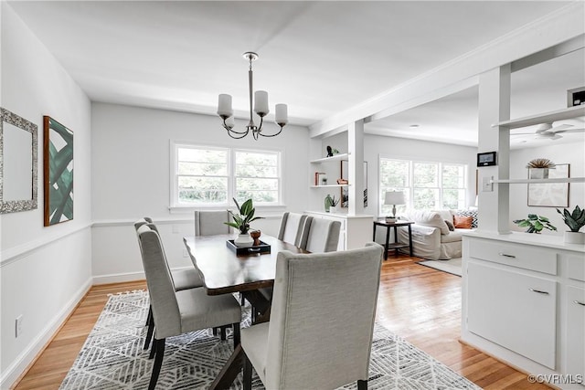 7654 Cherokee Rd, Richmond, VA 23225 - dining space with a chandelier and light wood-style flooring