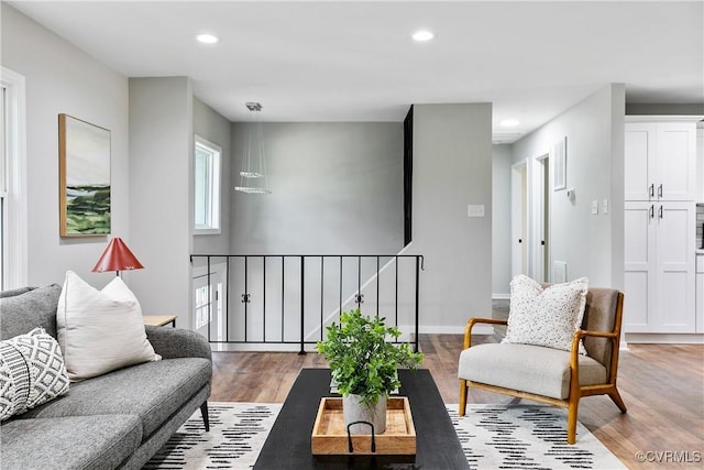 2914 Griffin Ave, Richmond, VA 23222 - living room featuring light wood-type flooring and recessed lighting