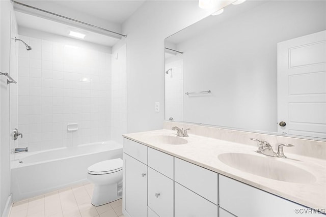 2642 Lassen Walk Unit B, Henrico, VA 23294 - full bathroom with double vanity,  shower combination, and tile patterned floors