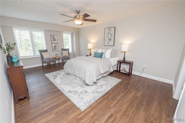 2956 Hathaway Rd Unit U606, Richmond, VA 23225 - bedroom with dark wood finished floors and ceiling fan