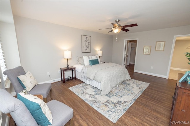 2956 Hathaway Rd Unit U606, Richmond, VA 23225 - bedroom with dark wood-type flooring, a walk in closet, and ceiling fan
