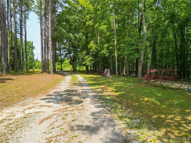 967 Ampthill Rd, Cartersville, VA 23027 - view of dirt / gravel road with a forest view