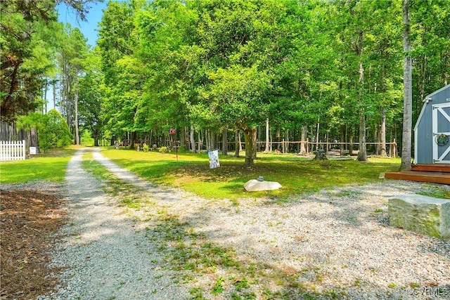 967 Ampthill Rd, Cartersville, VA 23027 - view of yard featuring a storage unit