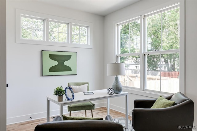 1210 N 36th St, Richmond, VA 23223 - home office with baseboards and wood finished floors