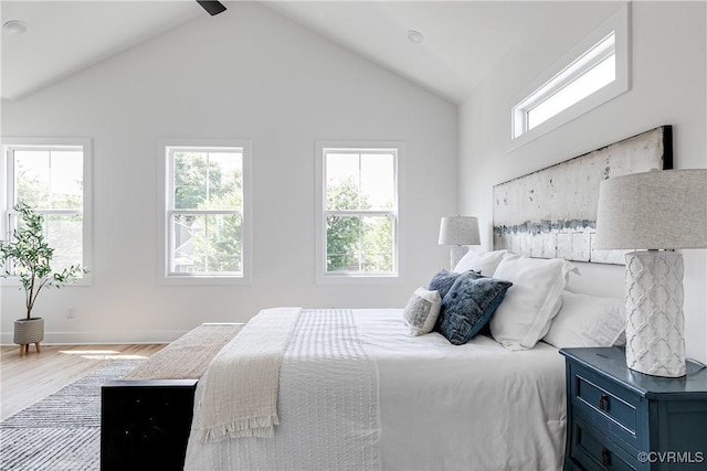 1210 N 36th St, Richmond, VA 23223 - bedroom featuring wood finished floors and lofted ceiling