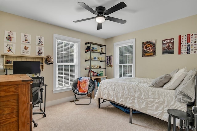 1380 Locust Hill Rd, Aylett, VA 23009 - bedroom featuring carpet flooring, a ceiling fan, and a desk