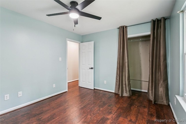5 Hadley Pl, Newport News, VA 23608 - unfurnished bedroom with wood finished floors, ceiling fan, and a closet
