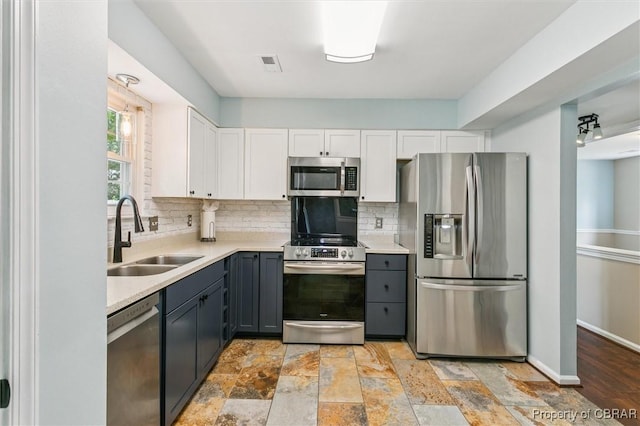 5 Hadley Pl, Newport News, VA 23608 - kitchen featuring appliances with stainless steel finishes, white cabinets, light countertops, and backsplash