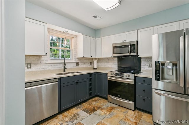 5 Hadley Pl, Newport News, VA 23608 - kitchen with appliances with stainless steel finishes, tasteful backsplash, and white cabinets