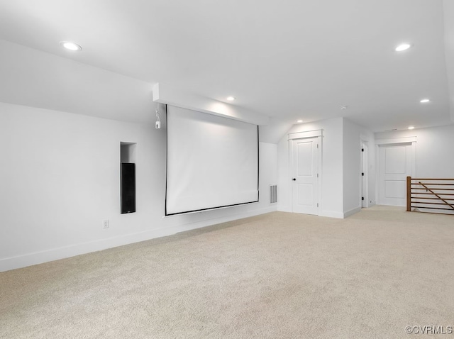 13513 Pinstone Ct, Midlothian, VA 23112 - carpeted cinema room featuring recessed lighting