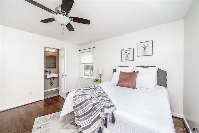 8411 Freestone Ave, Henrico, VA 23229 - bedroom with wood finished floors and ceiling fan