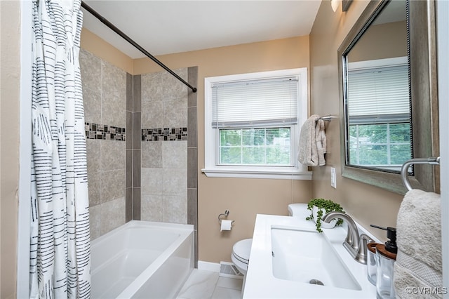 8411 Freestone Ave, Henrico, VA 23229 - bathroom with shower / bath combo, healthy amount of natural light, and vanity