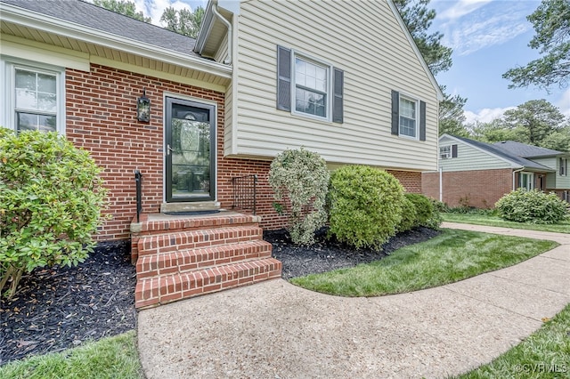 8411 Freestone Ave, Henrico, VA 23229 - property entrance with brick siding