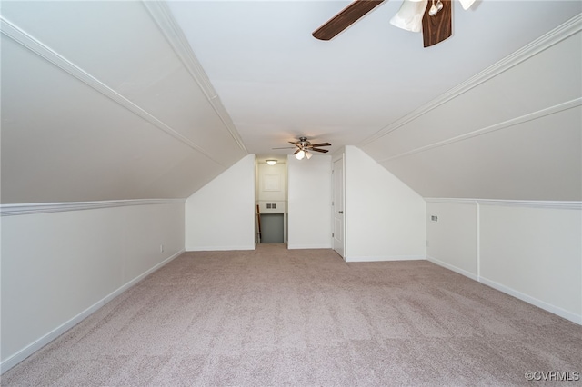 8411 Freestone Ave, Henrico, VA 23229 - additional living space with a ceiling fan, carpet, and vaulted ceiling