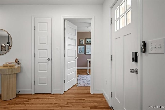 1508 N 29th St, Richmond, VA 23223 - foyer entrance with light wood finished floors and baseboards